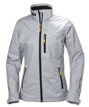 Helly-Hansen Women's Crew Waterproof Windproof Breathable Sailing Jacket Large 853 Grey Fog