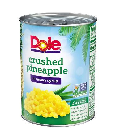 Dole Crushed Pineapple 20 oz. Can in Heavy Syrup - Delicious Tropical Fruit for Recipes - Buy Online on GoSupps.com