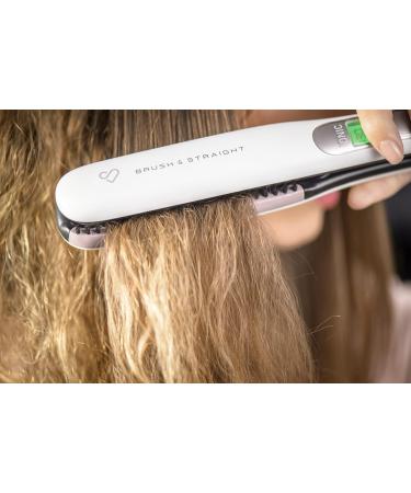 SEB Group Rowenta Premium Care Brush & Straight SF7510F0 hair straightener with integrated brush for natural smoothing with volume ionic function cashmere keratin coating with argan oil Ionic function - Buy Online on GoSupps.com
