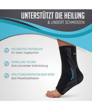 Kinetic Evolution Ankle Bandage - 2 Piece Foot Support for Men & Women Gray XL Sport Ankle Wrap for Right & Left - Buy Online on GoSupps.com