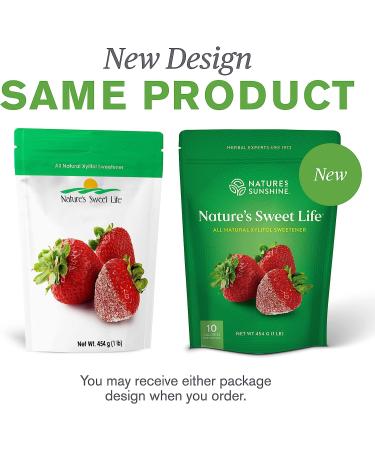 Nature's Sunshine Xylitol 1 lb. Bag - Natural Sugar Substitute for Low Carb & Low Calorie Diets, Tooth-Friendly - Buy Online on GoSupps.com