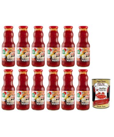 Italian Gourmet E.R. Suzi Wan Hot and Sour Salsa Pack of 12 hot sour sauces in 350g glass jars + 400g box