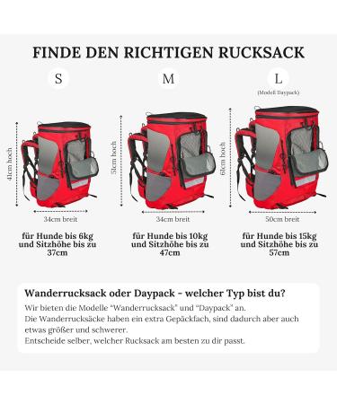 Premium Hiking Paw Trekking Backpack - Adjustable Dog Carrier Bag for Up to 5kg - Red Size S | Ideal for Hiking Adventures - Buy Online on GoSupps.com