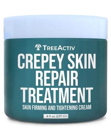 Crepey Skin Firming Cream Hyaluronic Acid & Shea Butter to Smooth Dry Wrinkled Skin 8 oz