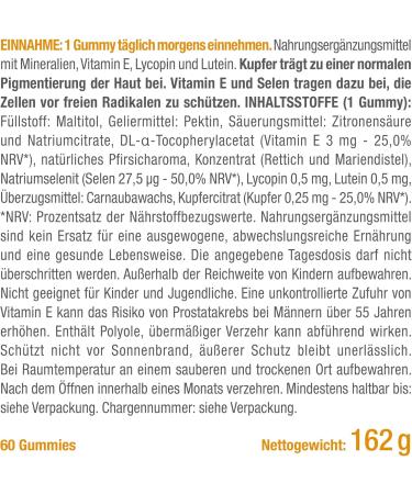 Sun & Skin Gummy Bears | Natural Tan & Skin Protection | Vegan Self-Tanner with Vitamin A & Antioxidants - Buy Online on GoSupps.com