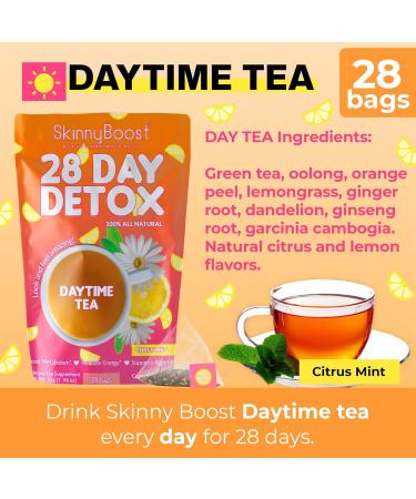 28-Day Detox Tea Kit - Citrus Mint & Herbal Blend - Buy Online on GoSupps.com