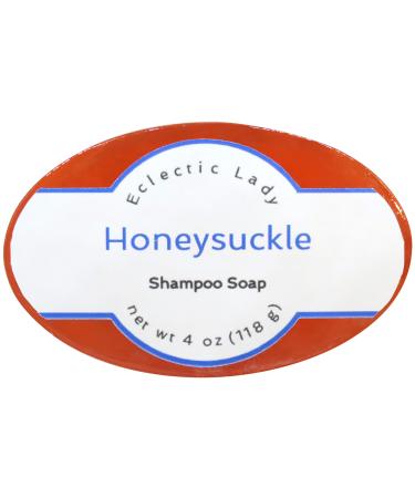 Eclectic Lady Honeysuckle Shampoo Soap Bar with Pure Argan Oil Silk Protein Honey Protein and Extracts of Calendula Flower Aloe Carrageenan Sunflower - 4 oz Bar