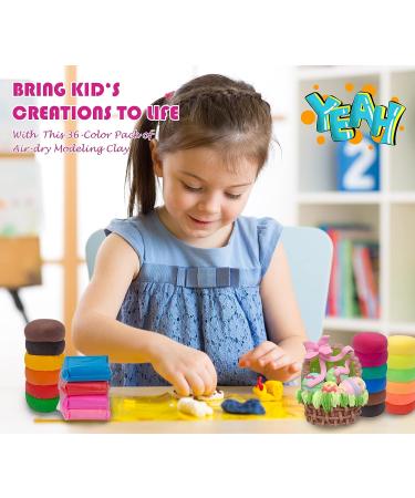 36 Colors Air Dry Clay Modeling Kit with Tools - DIY Magic Foam Clay for Kids and Adults - Molding Clay Gift for Boys and Girls - Buy Online on GoSupps.com