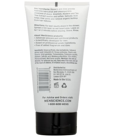 MenScience Androceuticals Advanced Shave Formula 5.6 oz | Premium Men's Shaving Cream for Smooth Irritation-Free Shaves - International Shipping Available - Buy Online on GoSupps.com