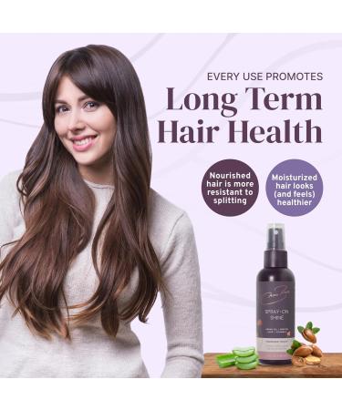 Nora Ross Spray-On Super Shine Frizz Control Moisturising Spray with Keratin Argan oil Primrose Oil & Vitamin A Lightweight Hair Mist for All Hair Types Styling Hair Spray 4 Oz - Buy Online on GoSupps.com