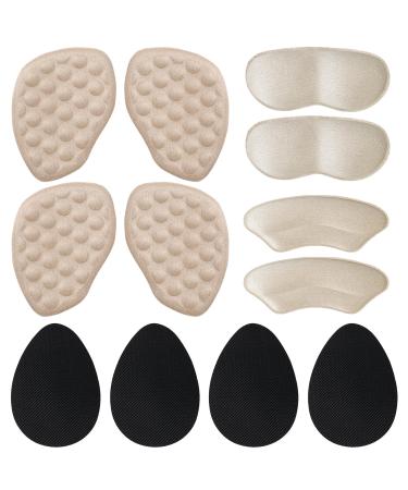 Heel Pads for Shoes That are Too Big Heel Grips for Women Shoes Shoe Inserts for Women Sole Protector Metatarsal Pads for Shoes Heel Cushions for Heel Pain Relief (Black - 6 Pairs)