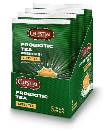 24 Pack Celestial Seasonings Green Probiotic Tea - Authentic Green Tea with Caffeine - 5 Tea Bags per Pack - Buy Online on GoSupps.com