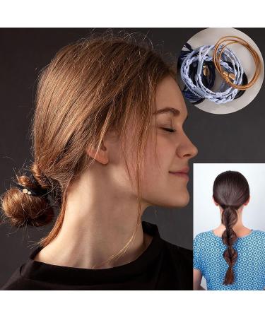 Svovin 50 Pcs Boho Hair Tie Bracelets for Women - Elastic Hair Bands for Braids, Ponytails - Soft, Stylish & Colorful - Buy Online on GoSupps.com