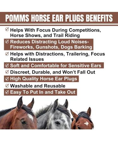Buy Horse Smooth Ear Plugs - 2 Packs (4 Pairs) - Reduce Noise for Training & Riding - Fits 14 HH & Over - Fun Magnet Included - Buy Online on GoSupps.com