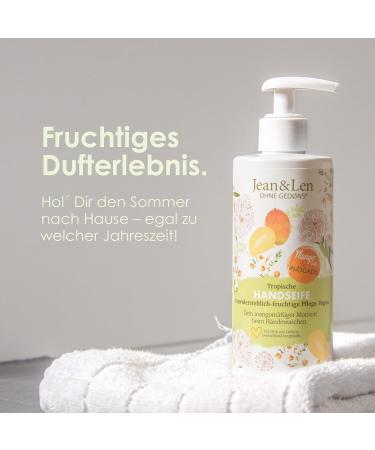Jean & Len Tropical Hand Soap Mango & Avocado | Gentle Liquid Soap for Sensitive Skin | Vegan | 250ml - Buy Online on GoSupps.com