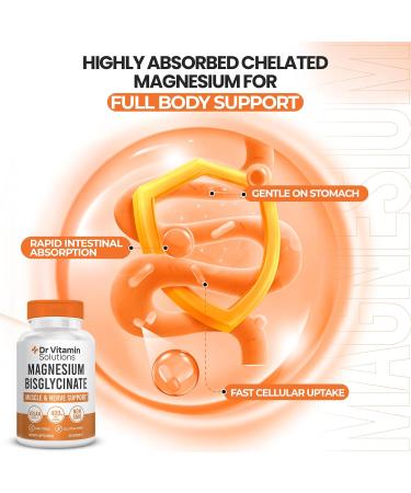 Magnesium Glycinate 400mg (Buffered Magnesium Bisglycinate Chelate) | Albion Chelated Magnesium for Muscle & Nerve Support + Calm | High Absorption Gentle on Stomach | 60 Vegan Capsules - Buy Online on GoSupps.com