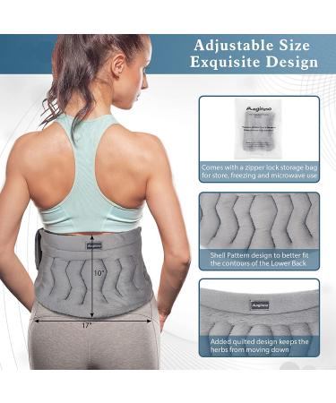 Maginno Microwave Heating Pad for Back Pain Relief and Cramps - Lavender Aroma - 100% Herbs & Clay - Moist Therapy Pack for Lumbar, Waist, Stomach, Neck, Shoulder - Weighted Wrap - Warm & Cold Compress - Buy Online on GoSupps.com