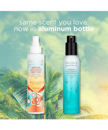 Pacifica Hair Perfume & Body Fragrance Spray Mist - Indian Coconut Nectar with Tiare Sugar Vanilla Almond & Amber Alcohol-Free Vegan & Cruelty-Free 5 oz (1 Count) New Indian Coconut Nectar 5 Fl Oz (Pack of 1) - Buy Online on GoSupps.com