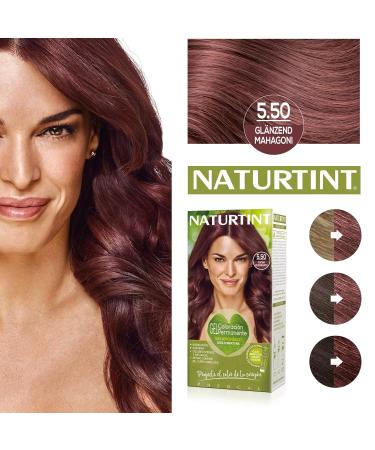 Natureint Hair Color 5.50 Glossy Mahogany | Ammonia-Free | 170ml Natural Ingredients | International Shipping - Buy Online on GoSupps.com