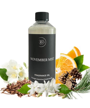 365 Mist Co Aroma Essential Oils November Mist Fragrance Oil Blend - 500ML Essential Oil for Diffusers Aromatherapy Scent Diffuser Oil (16.9 November Mist)
