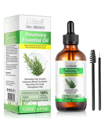 Rosemary Oil for Hair Growth & Skin Care -120ml 100% Pure Rosemary Essential Oil for Eyebrow and Eyelash Nourishes The Scalp Stimulates Hair Growth for Men Women