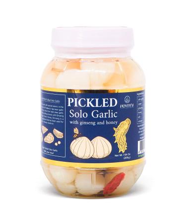 Homtiem Pickled Solo Garlic 7.04 Oz (200g.), (Honey&ginsen) Non-Additives, Non-Preservatives, For making spicy pickled garlic, Healthy Recipes, For mixed in salads and antipasto, Healthy foods