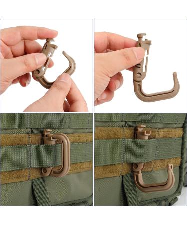 Molle Accessories Kit - 34 Attachments for Tactical Backpack, Vest & Belt - D-Ring Locking Gear Clip - Tan - Buy Online on GoSupps.com