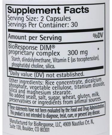 BioResponse DIM 150mg - 120 Capsules | Hormone Balancer & Estrogen Metabolism Support - Buy Online on GoSupps.com