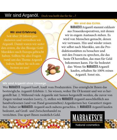 Marrakech Organic Argan Oil 100ml - Cold-Pressed 100% Pure Vegan Facial & Body Oil | Anti-Aging Skincare & Hair Treatment - Buy Online on GoSupps.com