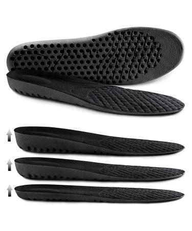 Elastic Shock Absorbing Height Increasing Sports Shoe Insoles Soft Breathable Honeycomb Orthotic Replacement Inserts for Men & Women