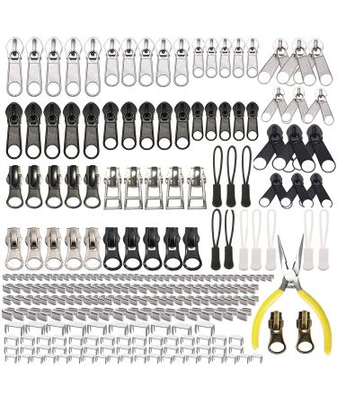 Zipper Repair Kit 255 Pcs Zipper Replacement Kit with Zipper Install Pliers Tool and Zipper Extension Pulls for Clothing Jackets Purses Luggage Backpacks Tents Sleeping Bag - Buy Online on GoSupps.com