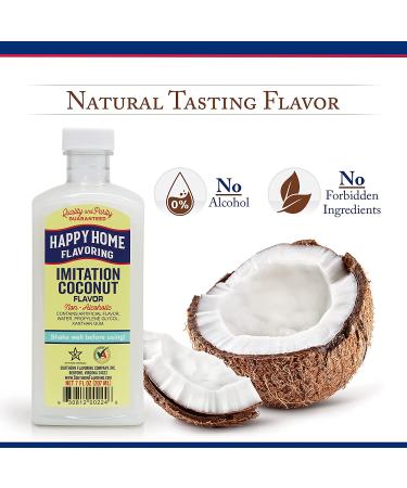 Happy Home Imitation Coconut Flavoring 7 oz - Non-Alcoholic & Certified Kosher - Buy Online on GoSupps.com