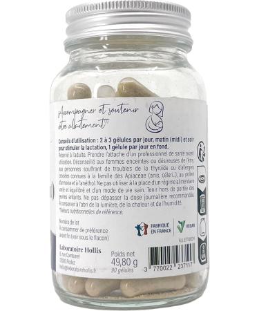  Hollis Hollis | Breastfeeding Food Supplement | 90 capsules | Support and accompany your breastfeeding - Buy Online on GoSupps.com