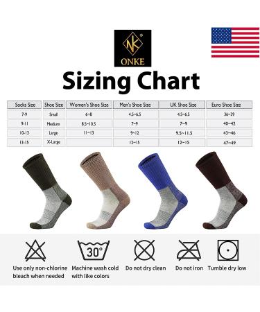 ONKE Merino Wool Cushion Crew Socks for Men | Moisture Wicking, Thermal Warm | Outdoor Hike, Work Boot | Camel, Size 10-13 - Buy Online on GoSupps.com