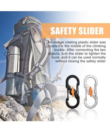 20-Piece Stainless Steel S-Carabiner Keychain Set | Locking Carabiner Hooks for Outdoor Fishing Camping & Hiking - Buy Online on GoSupps.com