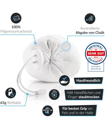 Vertical Fellows Chalk Ball 65g - Ideal for Climbing Bouldering Gymnastics Weightlifting & CrossFit | Dermatest Certified - Buy Online on GoSupps.com