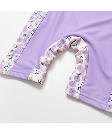 Bonverano Baby Girls UPF 50+ UV Protection One Piece Sunsuit with Sun Cap - Lavender 9-12 Months - Buy Online on GoSupps.com