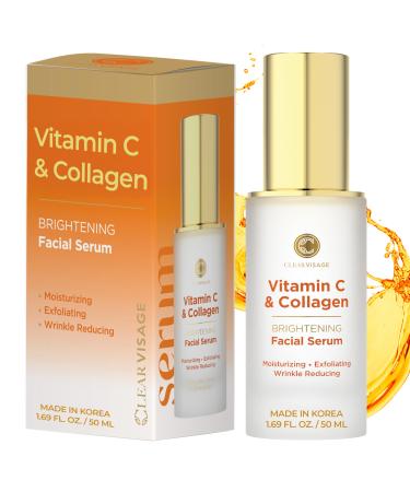 S rum la vitamine C et au collag ne - Soin cor en claircissant et anti- ge pour un teint clatant sans cruaut envers les animaux pour tous les types de peau 400 ml