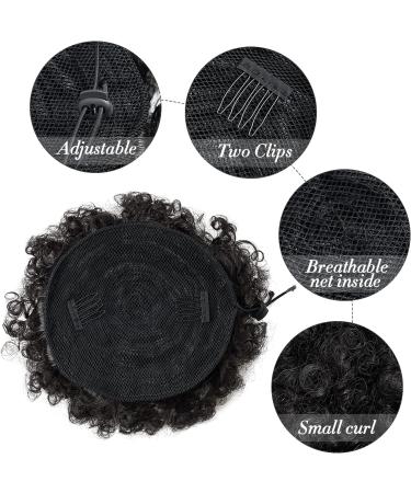 YAMEL Darkest Brown Afro Puff Drawstring Ponytail Extension - Medium Bun Updo Hair Piece for Black Women (Pack of 1) - Buy Online on GoSupps.com