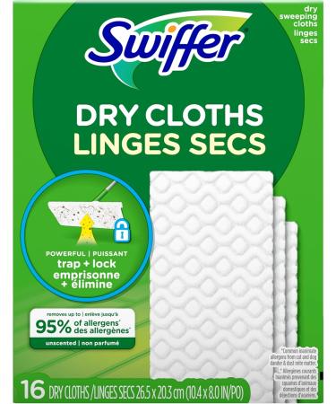 Swiffer Sweeper Dry Multi-Surface Sweeping Cloth Refills for Floor Sweeping and Cleaning Unscented 16 count - Buy Online on GoSupps.com