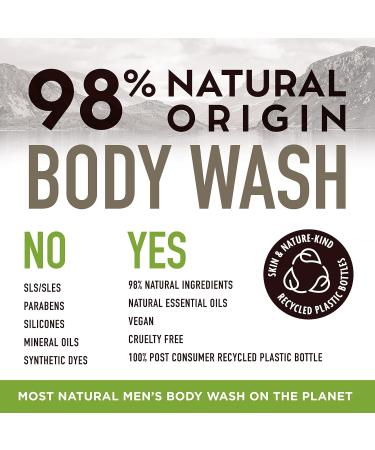MAN ALIVE Cedarwood & Ylang Shower Gel for Men 500ml - Vegan Formula - Ideal Men's Grooming Gift - SLS Free - Pack of 1 - Buy Online on GoSupps.com