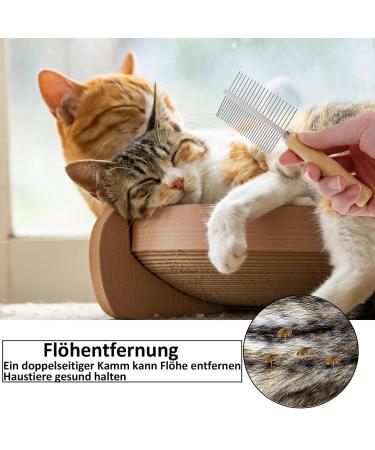 2-Piece Wooden Flea Comb Set for Cats & Dogs - Double Ridge Design for Healthy Fur & Easy Grooming - Buy Online on GoSupps.com