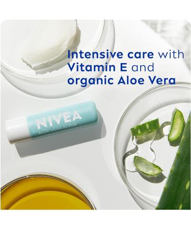 NIVEA 2in1 Aloe Vera Lip Scrub (4.8g) - Exfoliating Lip Balm with Aloe Vera & Vitamin E for Soft & Supple Lips - Intensive Lip Care - Buy Online on GoSupps.com