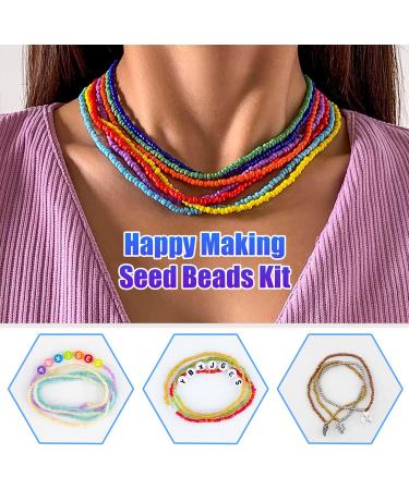 Ybxjges 42000Pcs 2mm Glass Seed Beads Kit with Alphabet Letter Beads - DIY Jewelry Making Supplies - Buy Online on GoSupps.com