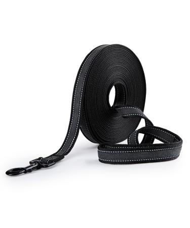 Toozey Dog Training Lead 5m | 10m | 15m | 20m Adjustable Long Line Leash with Padded Handle and Storage Bag Non-Slip and Robust Recall Lead for Tracking Camping Play and Backyard - 10m Black 10m - Buy Online on GoSupps.com