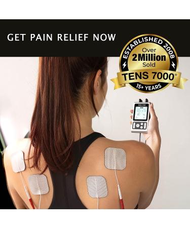 Rechargeable TENS 7000 Muscle Stimulator for Effective Pain Relief - Back, Nerve, Muscle Pain Relief - Buy Online on GoSupps.com