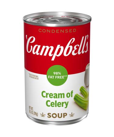 Campbells Condensed 98% Fat Free Cream of Celery Soup, 10.5 Ounce Can 98% Fat Free Cream of Celery 10.5 Ounce (Pack of 1)
