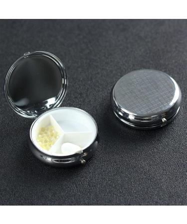 Cute Hedgehog Portable Metal Pill Box | 3-Compartment Mini Travel Organizer | Black Pill Holder for Small Pills - Buy Online on GoSupps.com