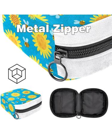 GIAPB Sanitary Napkin Storage Bag | Period Tampon Makeup Pad Pouch | Bee and Sunflower Color1640 - Buy Online on GoSupps.com