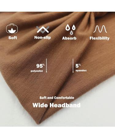 VENUSTE Wide Headbands for Women - 6PCS Boho Color Knotted Head Bands | Hair Accessories for Adult Women | Boho Fashion - Buy Online on GoSupps.com